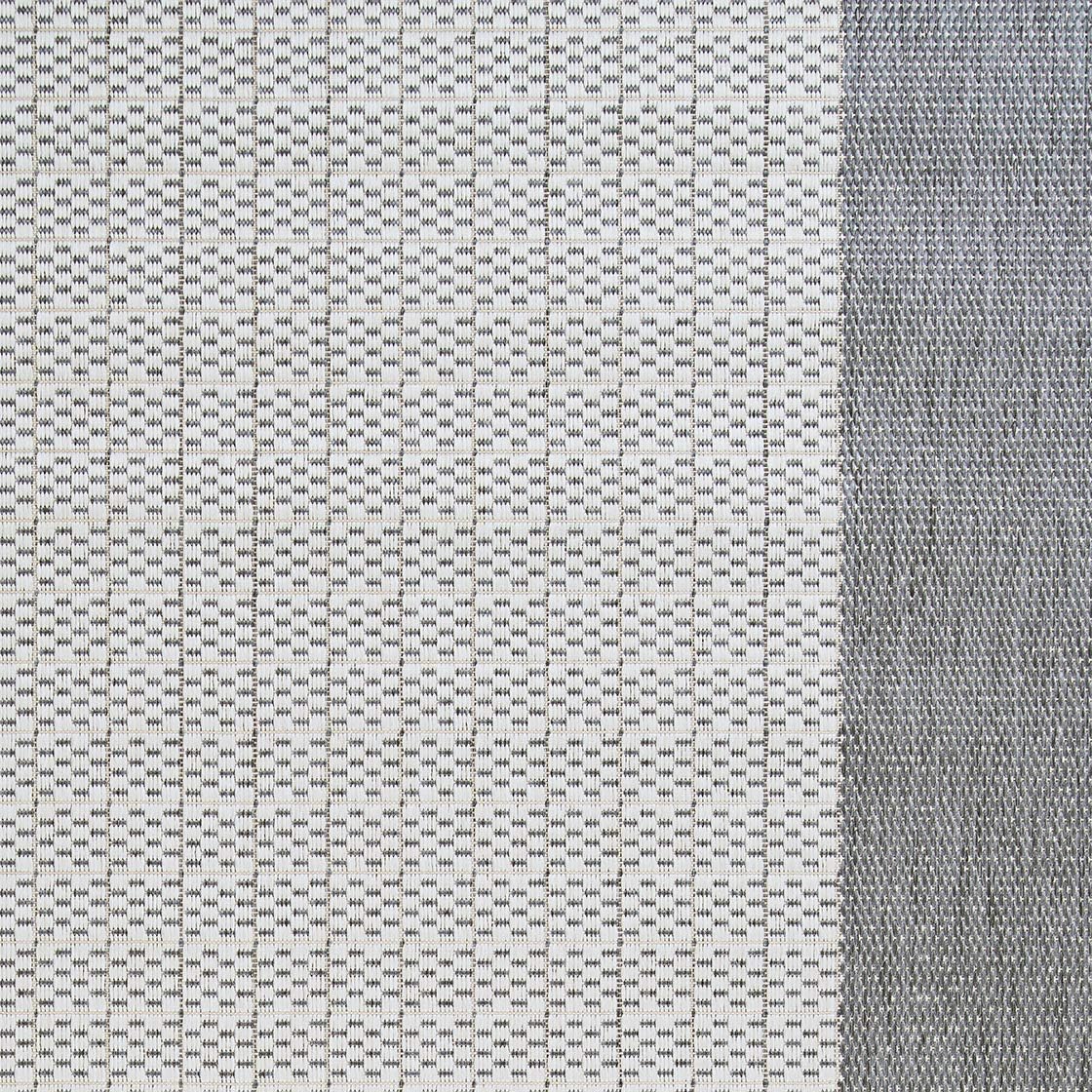 Couristan 1005/3012 Recife Checkered Field/Grey-White 5-Feet 3-Inch by 7-Feet 6-Inch Rug