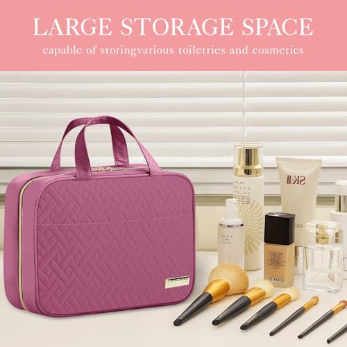 HOTOR Travel Toiletry Bag - Toiletry Bag w/Hanging Hook - Spacious Toiletry Bag for Women & Men, Makeup Bag/Big Comparment, Waterproof for Travel Accessories, Travel Essentials, Medium, Aegean-Blue