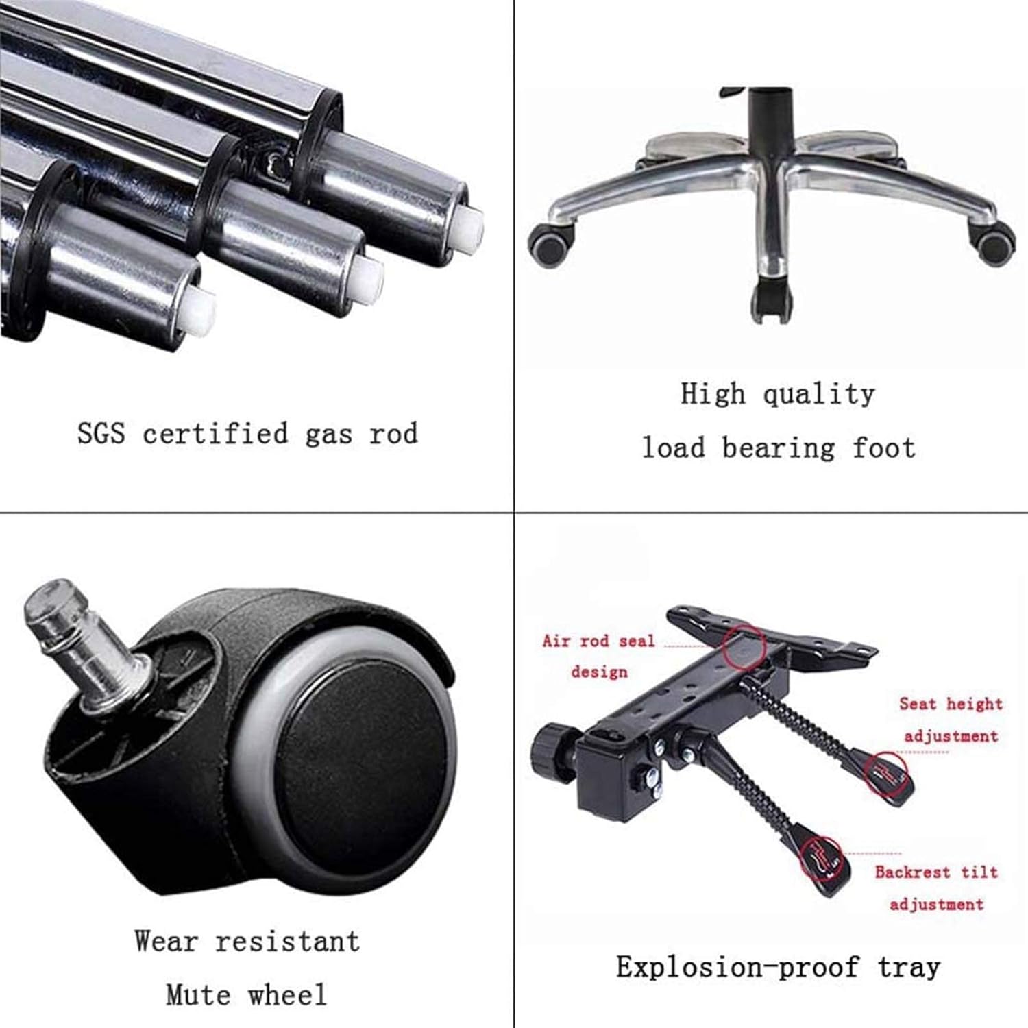 Boss Chair High Back Office Chair Computer Desk Chair 360° Swivel Task Chair with Arms and Footrest PU Leather Ergonomic Office Chairs Black