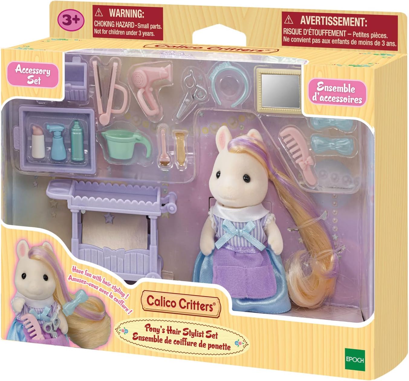 Calico Critters Pony's Hair Stylist Set, Dollhouse Playset with Figure and Accessories