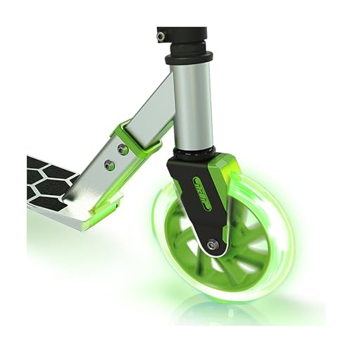 Yvolution Neon Flash Foldable Kids Scooter with RGB Lights | Dynamic Lights Kick Scooter for Kids Kick Scooter