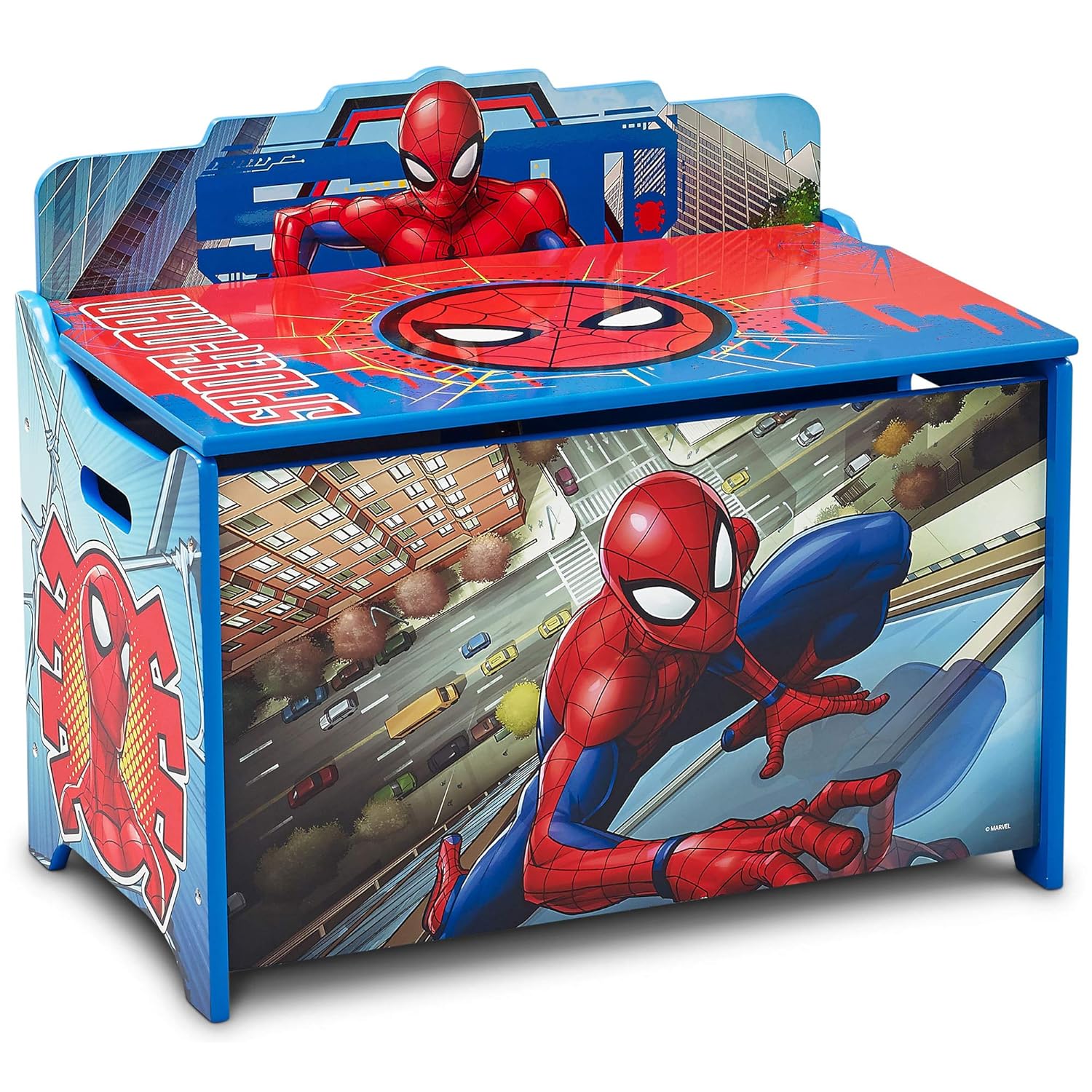 Delta Children Deluxe Toy Box, Spider-Man & Chair Desk With Storage Bin, Disney Mickey Mouse