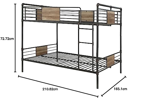 Acme Brantley Full XL Over Queen Metal Bunk Bed in Sandy Black