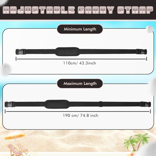 Sanwuta 5 Pcs Carry Strap for Beach Folding Chair, Adjustable Beach Chair Straps Shoulder Carrying Straps for Folding Chair Umbrella Backpack Camping Picnics Outdoor Foldable Bikes (Fresh Color)