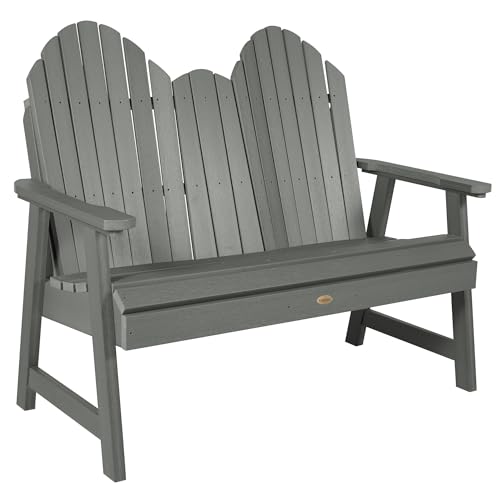 highwood Hamilton 4ft Dining Height Adirondack Bench, Rustic Red