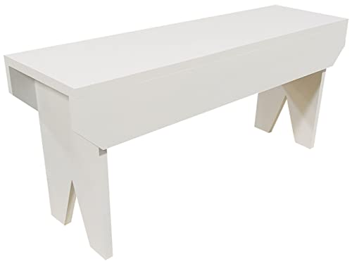 Sawdust City Wooden Bench 3ft long (Old Cottage White)