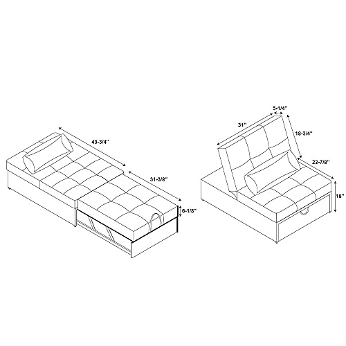 Powell Hot Pink Marnie Convertible Sofa Bed with Matching Roll Pillow