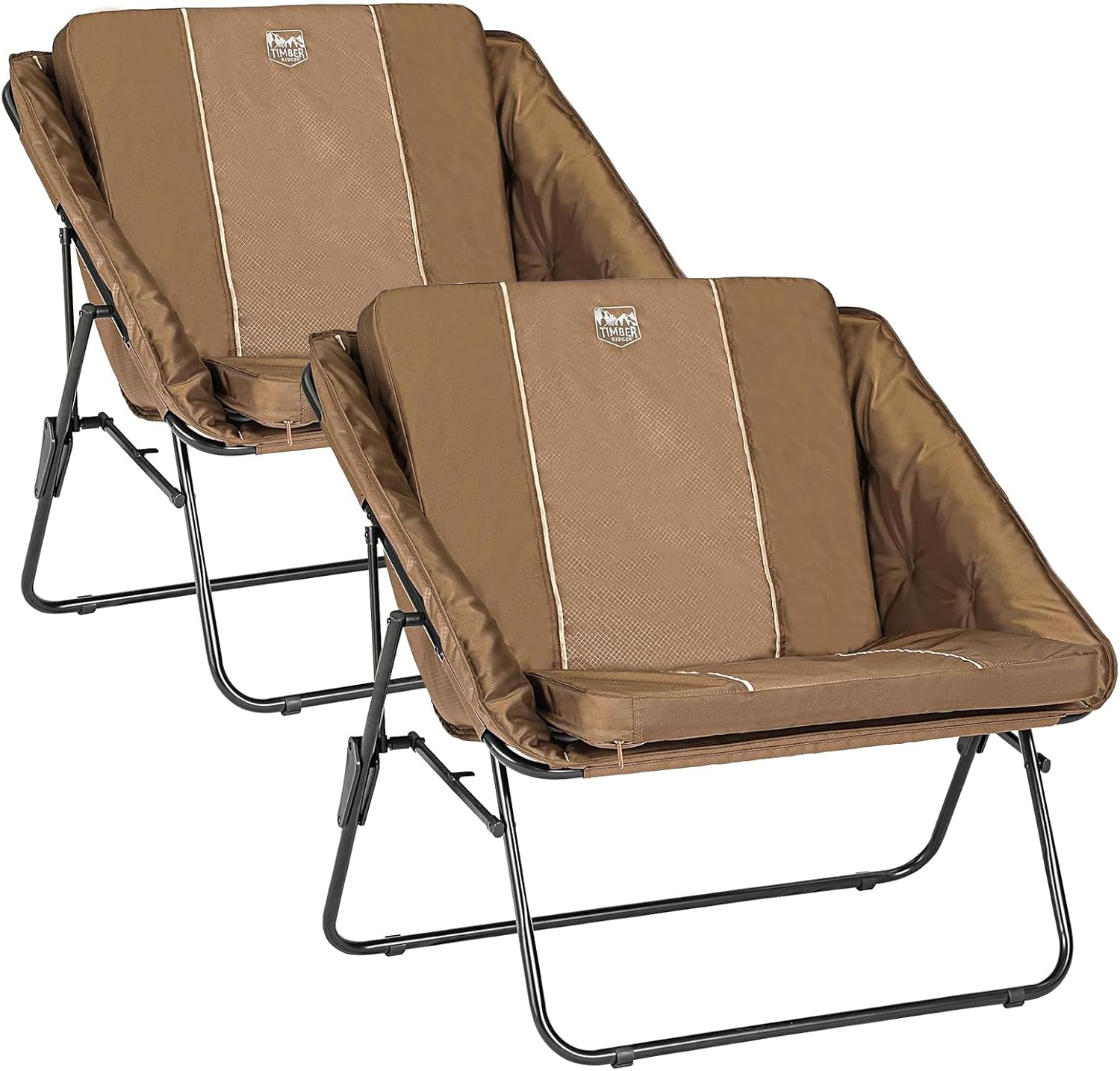 TIMBER RIDGE Oversized Folding Chair with Removeable Pet Mat.