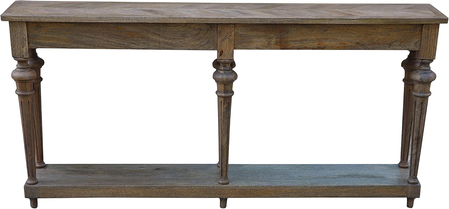 Arin 72-inch Traditional Turned Leg Console Table, Mango Hardwood