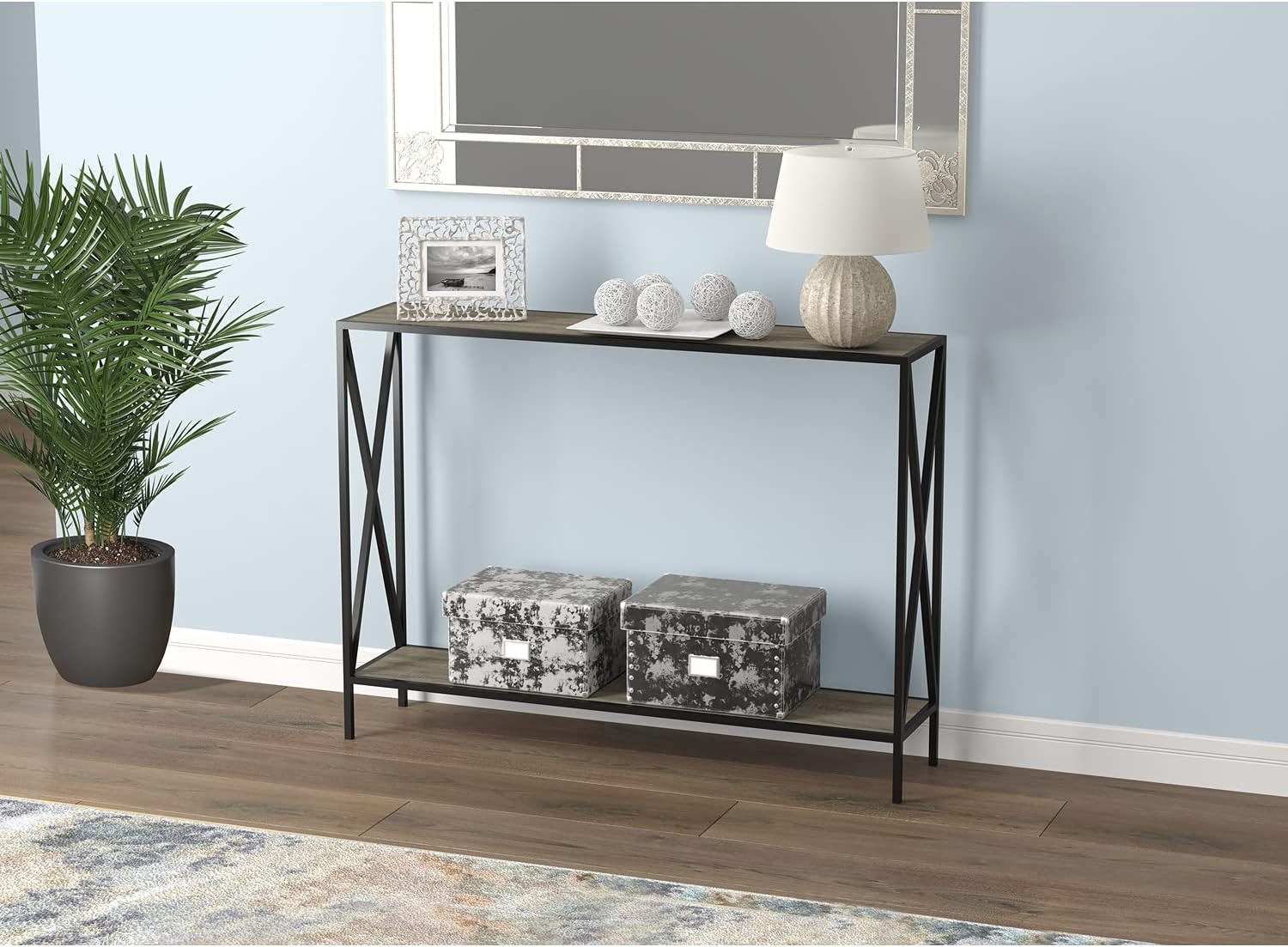 Safdie & Co. Console Table, Dark Taupe