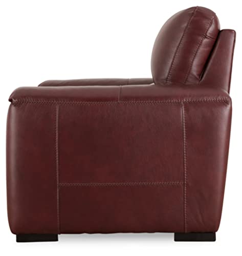 Signature Design by Ashley Alessandro Modern Power Recliner with Adjustable Headrest, Red
