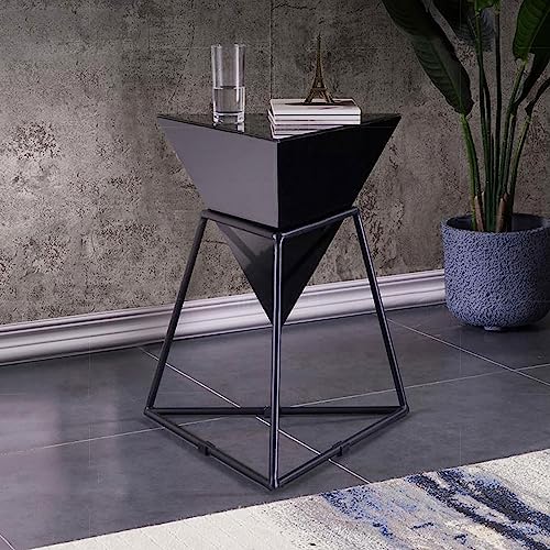Rustic Side Table Small Patio Side Table, Unique Metal Side Table End Table for Living Room Bedroom,Weather Resistant Anti-Rust Indoor Outdoor Coffee Tables for Garden,Porch,Balcony,Yard End Table for