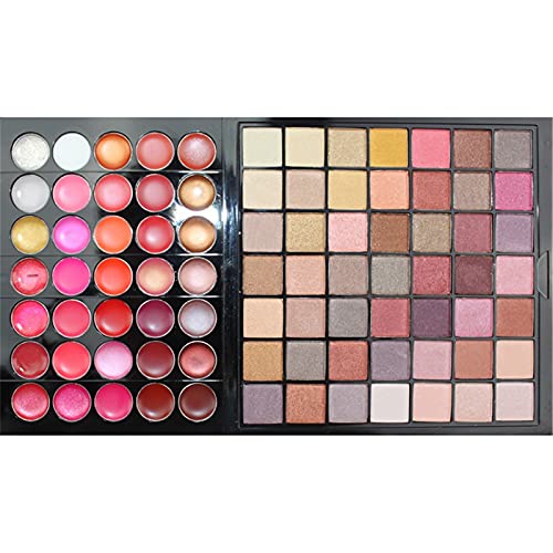 Pure Vie All-in-One Holiday Gift Makeup Set Cosmetic Essential Starter Bundle Include Eyeshadow Palette Lipstick Concealer Blush Mascara Foundation Face Powder - Makeup Kit for Women Full Kit