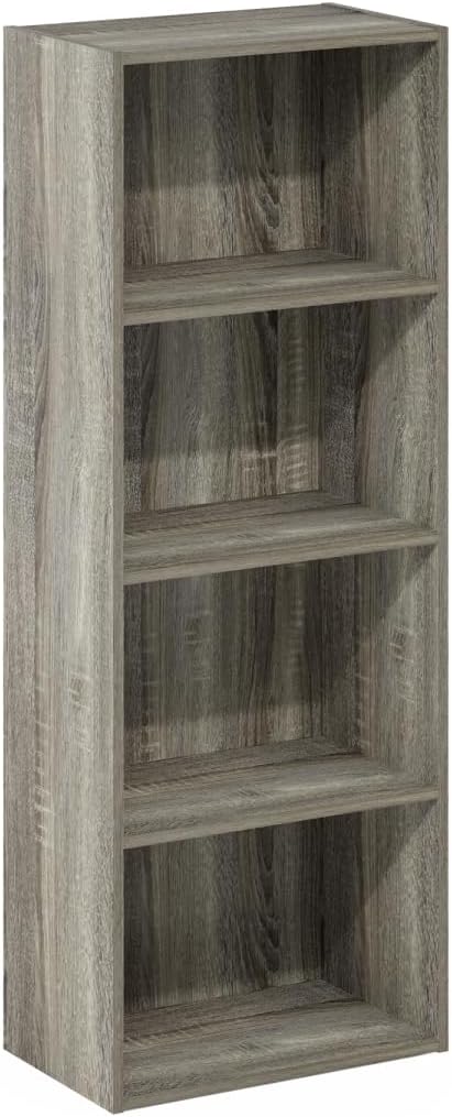 Luder 4-Tier Open Shelf Bookcase French Oak