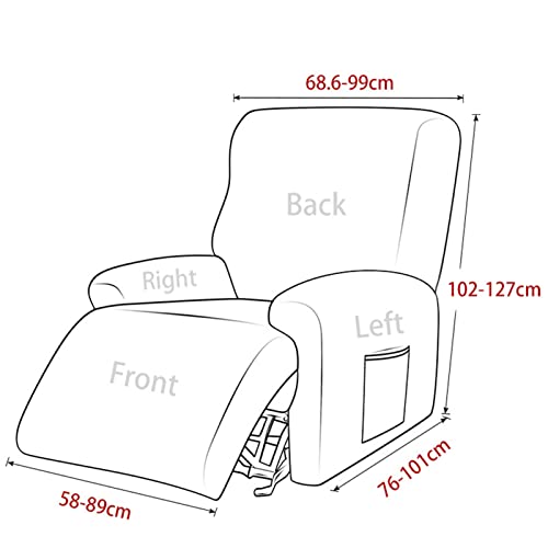 High Stretch Sofa Covers Recliner Chair Cover Washable Fabric Stretch Chair Sofa Slipcover Lazy Boy Furniture Protector for Living Room Bedroom -Light Grey-