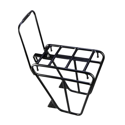 Bike Front Carrier Rack Bicycle Front Rack Adult Metal Luggage Shelf Cargo Pannier for Riding Road Bike Long Distance Cycling