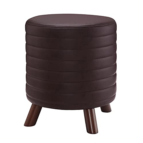 Linon Home Décor Benton Beige Round Stool by Linon