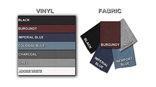 PERCH Rolling Lab Chair with Adjustable Basic Backrest and Foot Ring for Carpet or Linoleum, Counter Height, Colonial Blue Vinyl