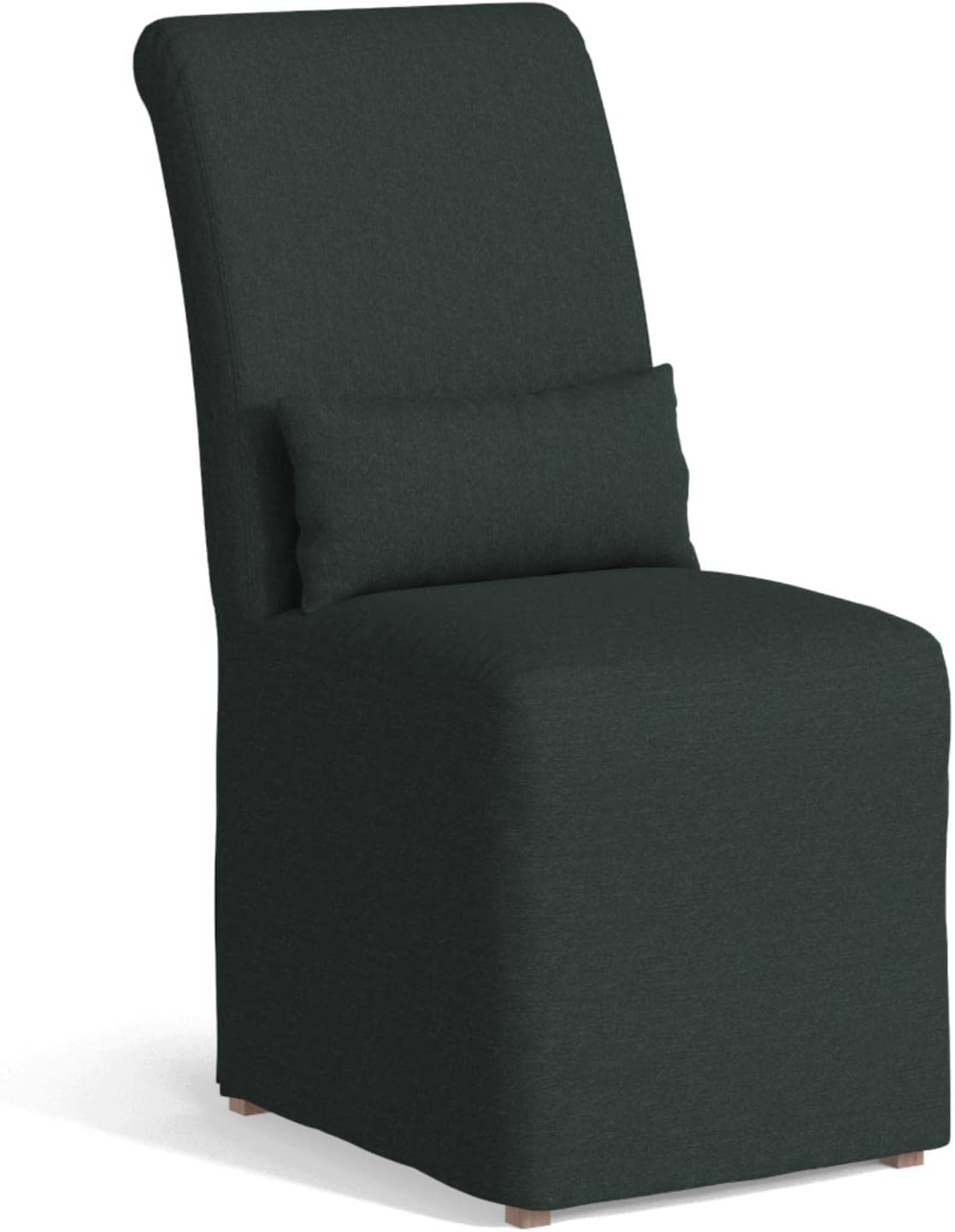 Sunset Trading Slipcovered Upholstered Dining Chair, Dark Gray