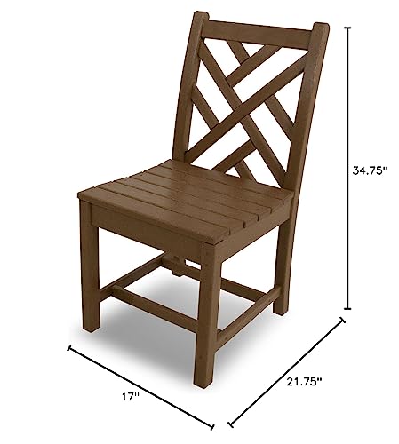 POLYWOOD CDD100WH Chippendale Dining Side Chair, White