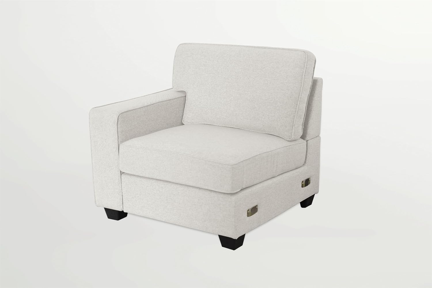 137'' Reversible Flexible Combination Modular Sofa Couche with Ottoman Sectional, Cream