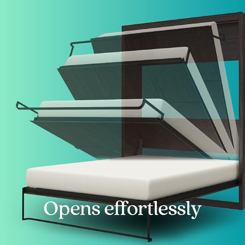 Signature Sleep Full Wall Bed Cabinet Bundle in Black Oak