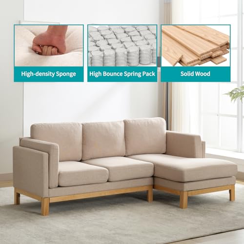 BALUS Sectional Sofa with Chaise Lounge, L Shaped Sofa Living Room Couch 83