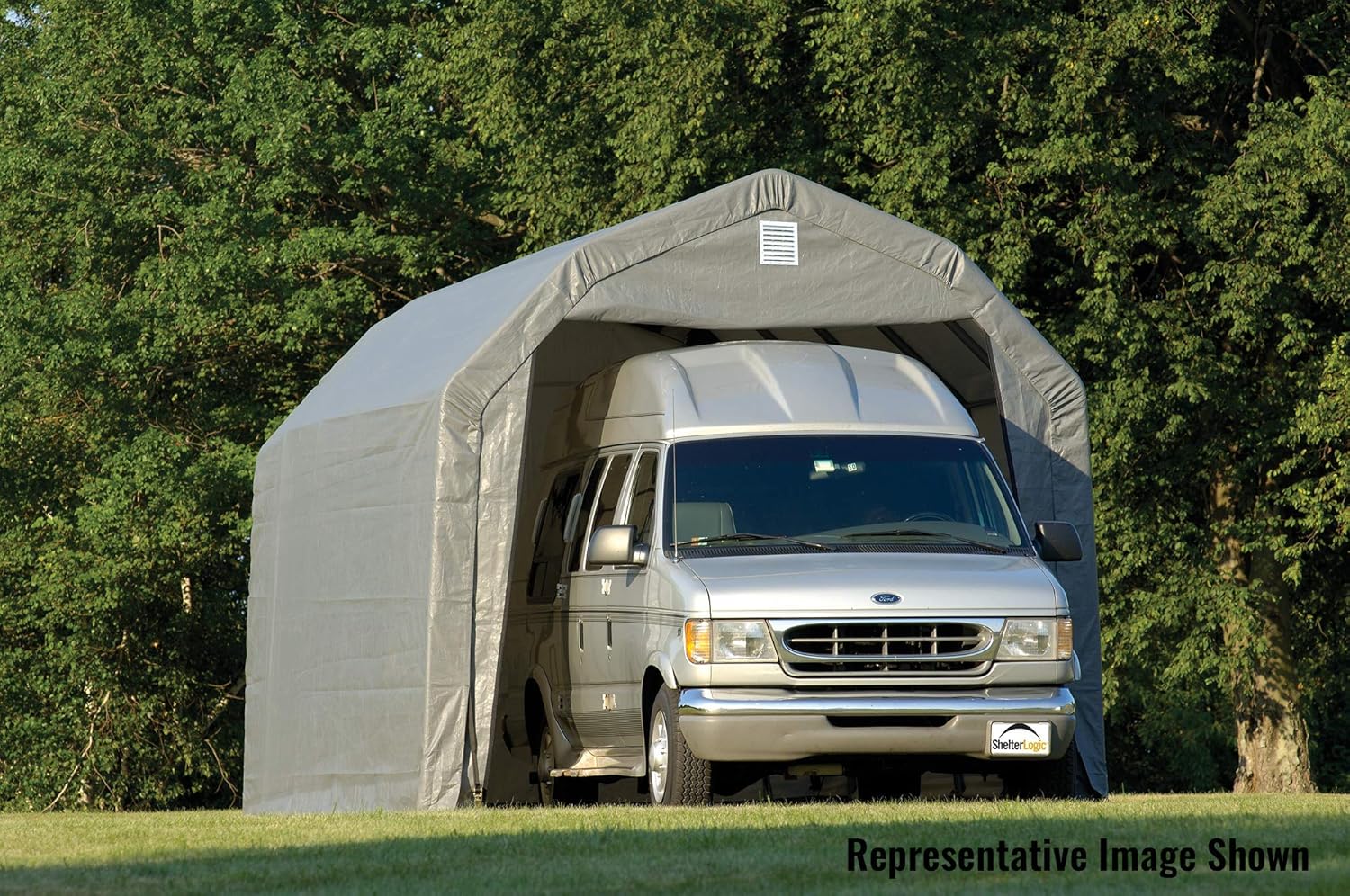 ShelterLogic 97153 Grey 12'x24'x9' Barn Shelter