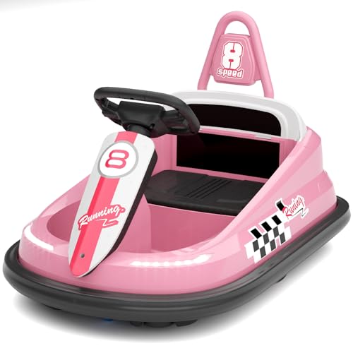 XJD Toddlers Bumper Car for Kids 6v Baby Electric Ride On Toy 360 Degree Spin,2 Driving Modes for Kids of Ages 1.5+ (Blue)