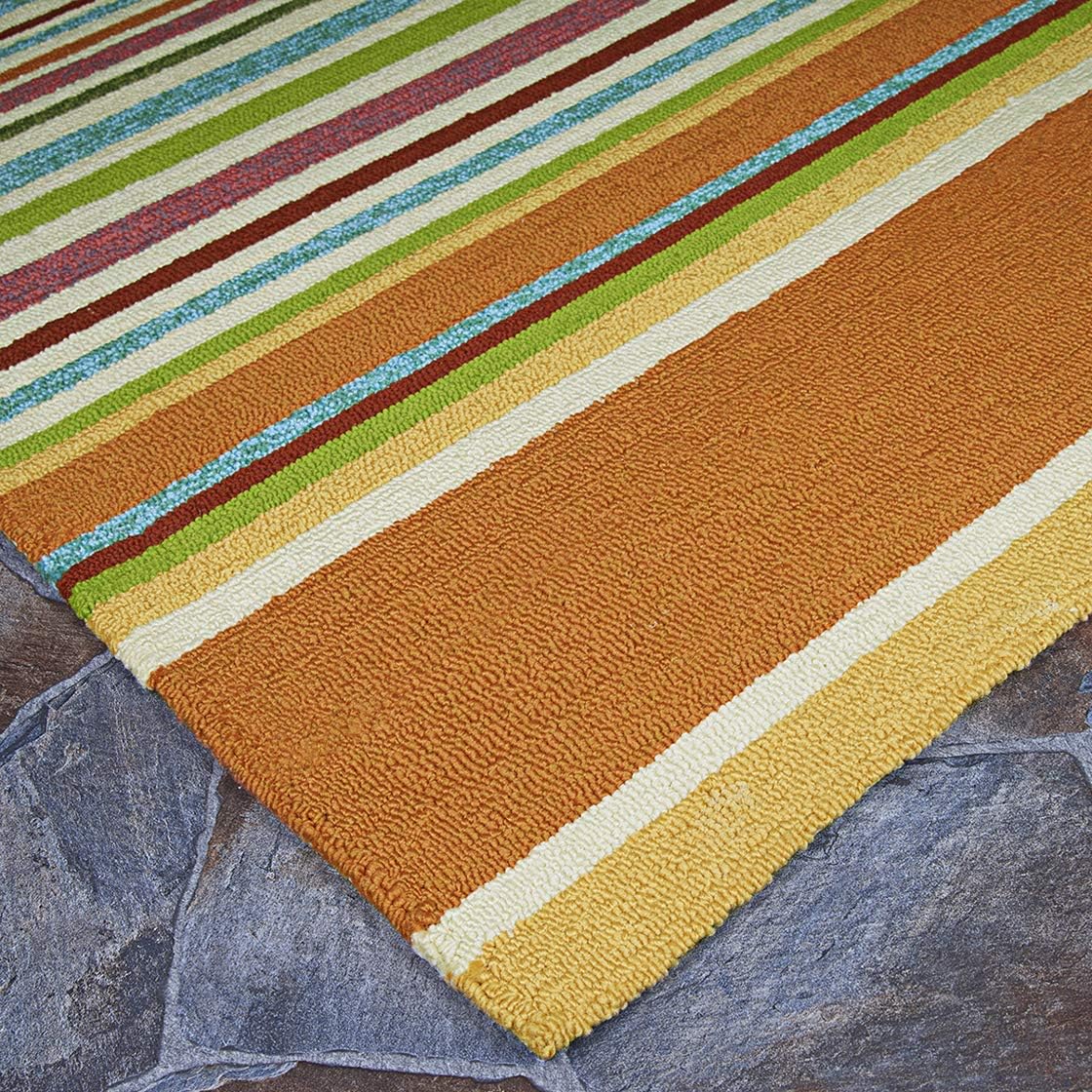 Couristan Covington Sherbet Stripe/Multi Rug, Azure, 8-Feet x 11-Feet