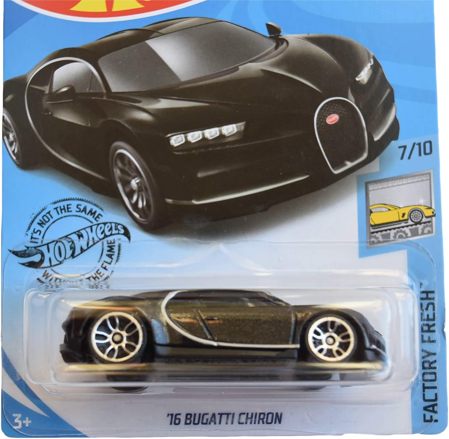 Hot Wheels Factory Fresh 7/10 '16 Bugatti Chiron 89/250, Black
