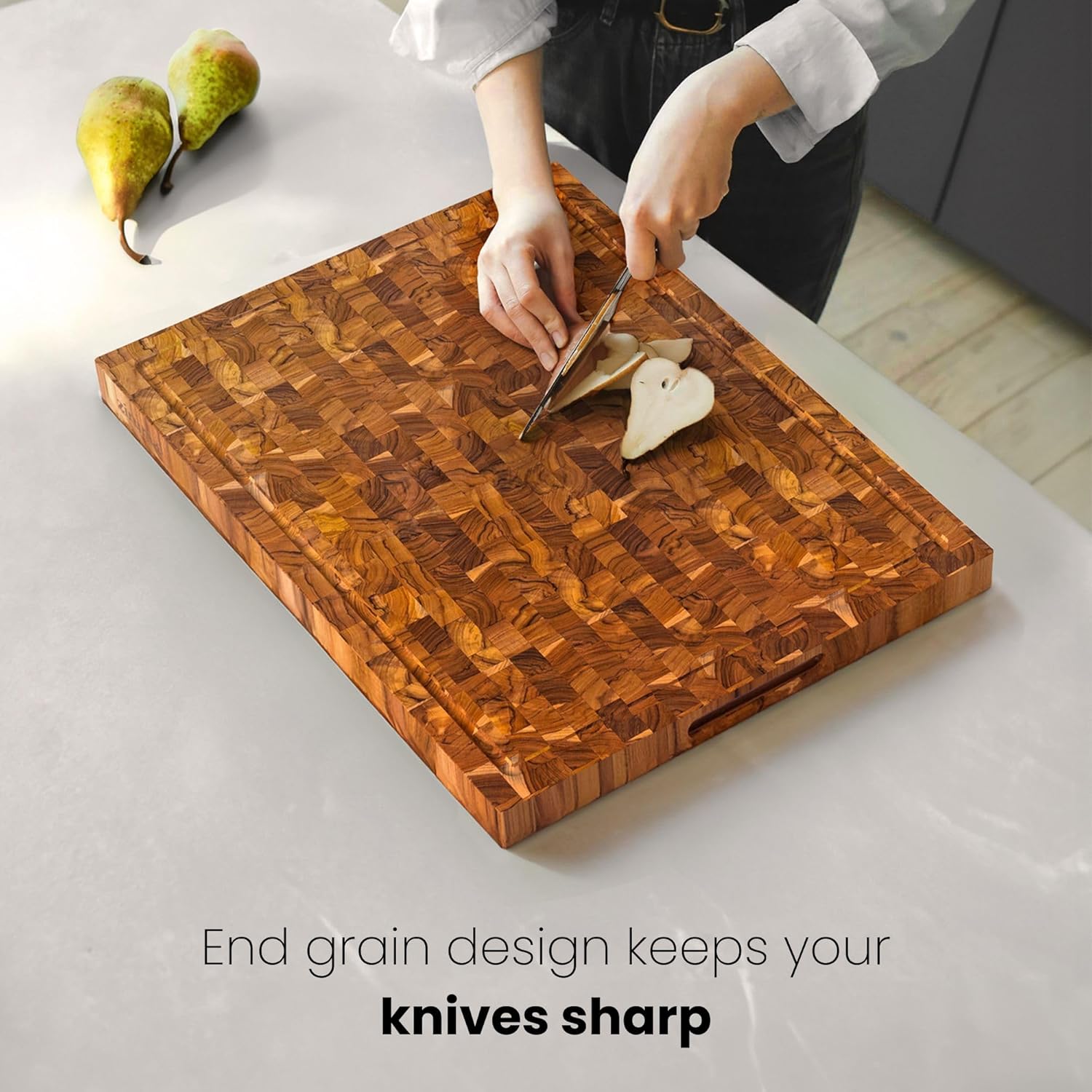 End Grain Butcher Block Cutting Board [1.5