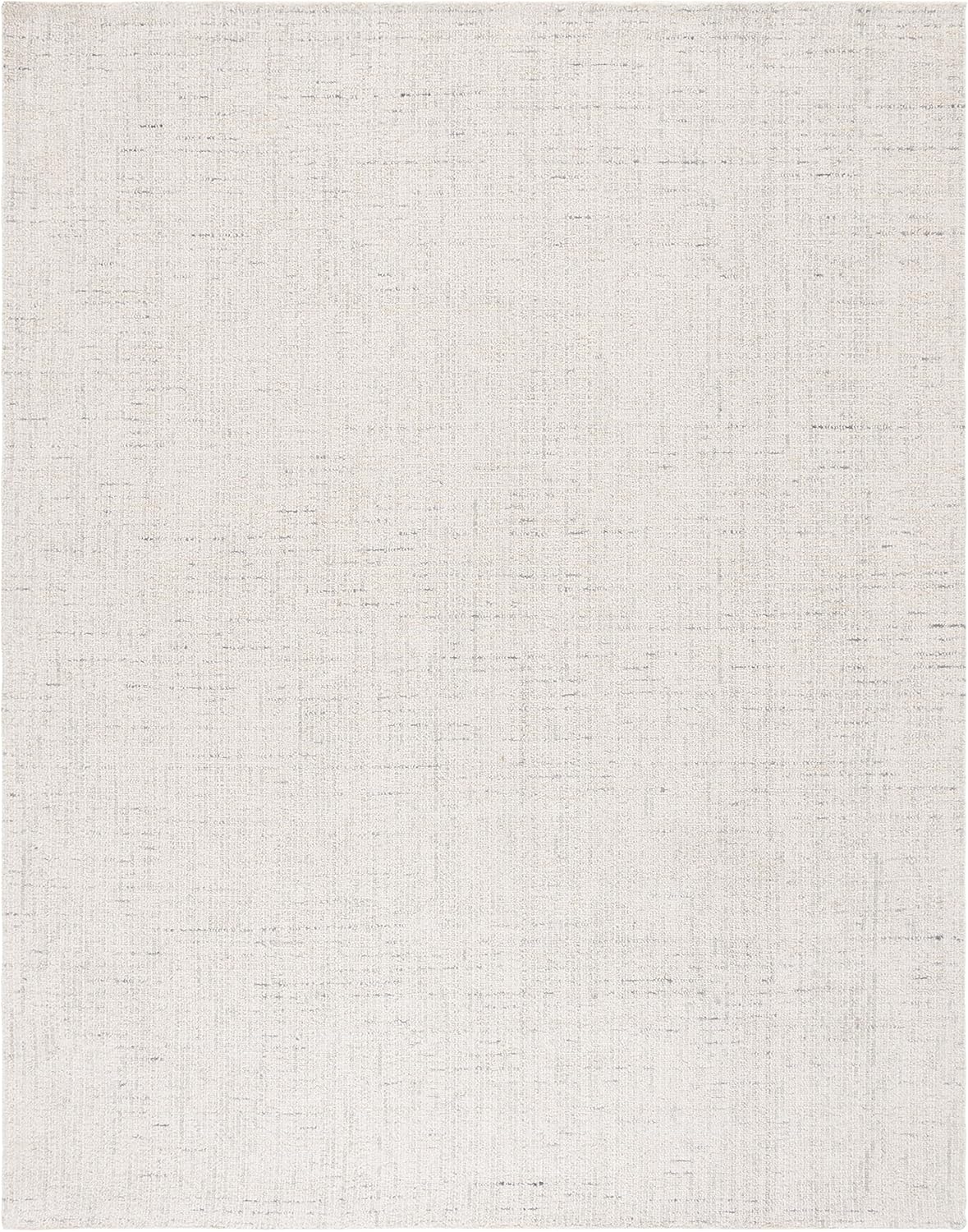 SAFAVIEH Abstract Collection Area Rug - 9' x 12', Ivory & Light Grey, Handmade Wool, Ideal for High Traffic Areas in Living Room, Bedroom (ABT468K)