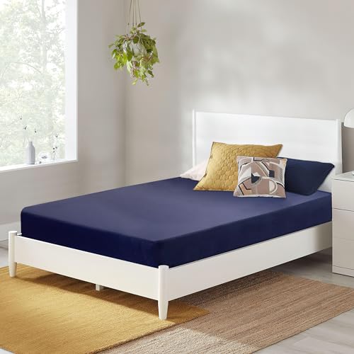 6-Inch Medium Firm Water-Resistance Foam Vinyl Mattress, Easy to Clean, Comfortable & Noise Free, Twin, Blue