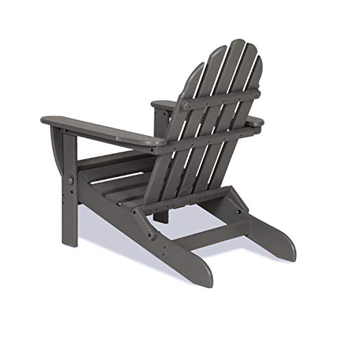 POLYWOOD PWS119-1-TE Classic Adirondack 5-Piece Conversation Set, Teak