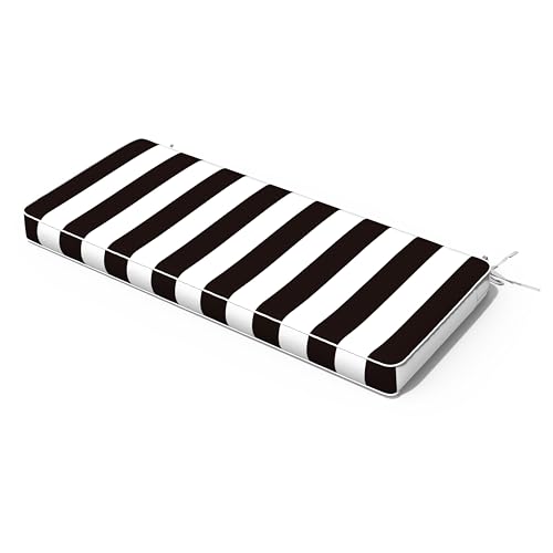 Outdoor Bench Cushion, Patio Furniture Cushion 45 x 18 x 3 Inch, Water Resistant Garden Sofa Swing Pad Settee Loveseat Couch Replacement Cushion, 1 Pack, Swaying Palms Blue