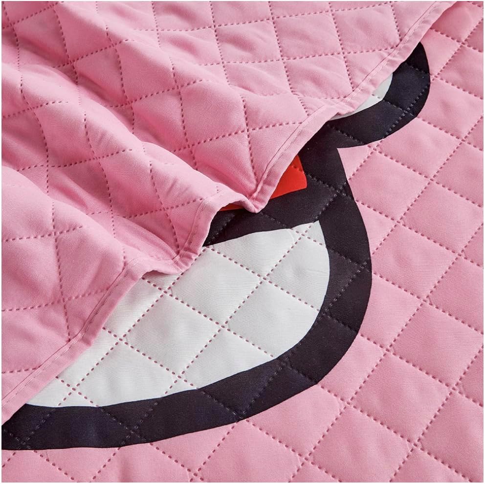 Jay Franco Pink Hello Kitty Polka Dots Twin Quilted Bedspread Only