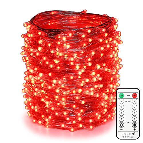ER CHEN Multicolor Fairy Lights Plug in, 66ft 200 LED Starry String Lights Dimmable with Remote Control, Waterproof Copper Wire Decorative Lights for Bedroom, Patio, Garden, Yard, Party （Multicolor）