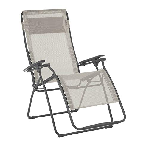 Lafuma Futura Zero Gravity Patio Recliner (Moss Green Batyline Canvas) Outdoor Folding Lounge Chair