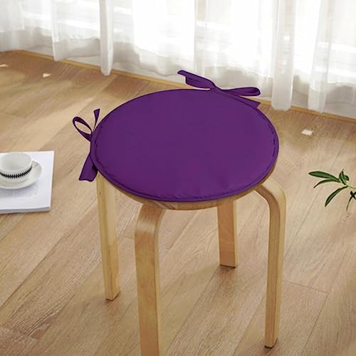 Round Chair Cushions Set of 2, Indoor Outdoor Round Bistro Seat Cushions, Bistro Chair Cushions with Ties, Round Cushions for Bistro Chairs, Chair Pads Replacement Cushion for Home Kitchen