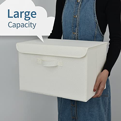 GRANNY SAYS Large Storage Bins with Lids, Fabric Storage Boxes for Clothing, Closet Organizers and Storage for Organizing Wire Shelves Closet Bookshelf, Gray, 2-Pack