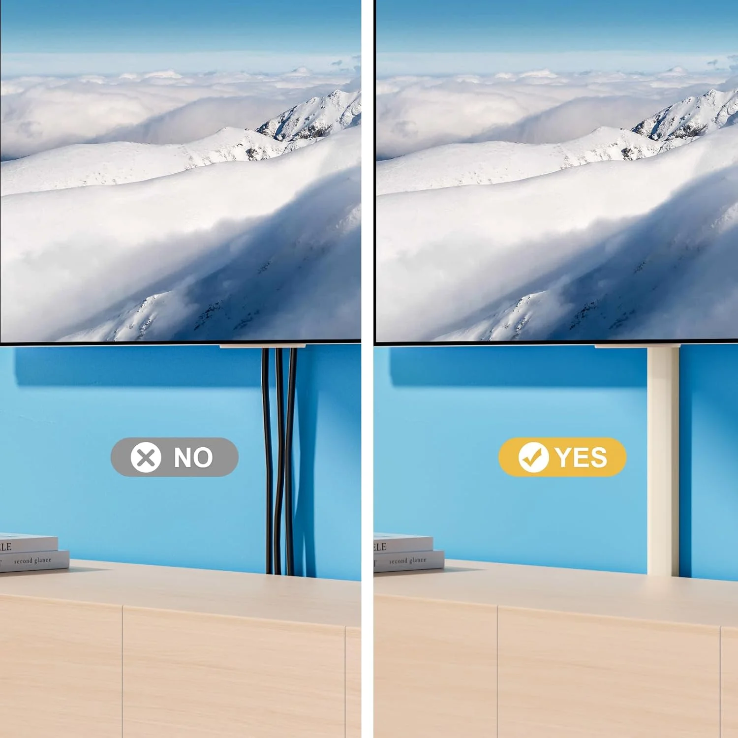 WarmHaven TV Cord Hider, 47In Large Cable Hider, Wire Covers for 4 Cords, Wire Hiders for TV on Wall, Cable Raceway Concealer, 3×L15.7in W1.18in H0.6in, Beige