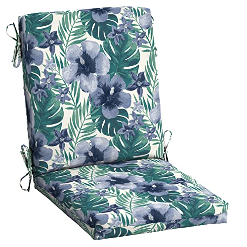 Arden Selections Outdoor Dining Chair Cushion 20 x 20, Water Repellent, Fade Resistant 20 x 20, Black Leala