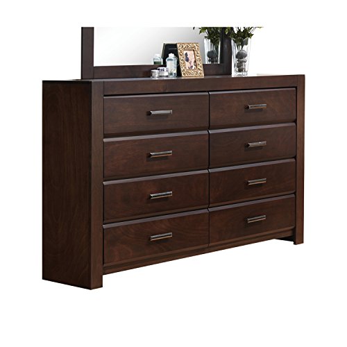Knocbel 8-Drawer Dresser, Living Room Bedroom Double Chest of Drawers, Fully Assembled, 59