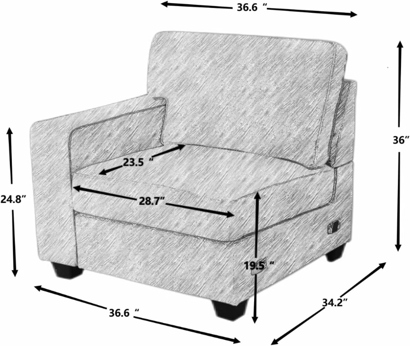 137'' Reversible Flexible Combination Modular Sofa Couche with Ottoman Sectional, Cream