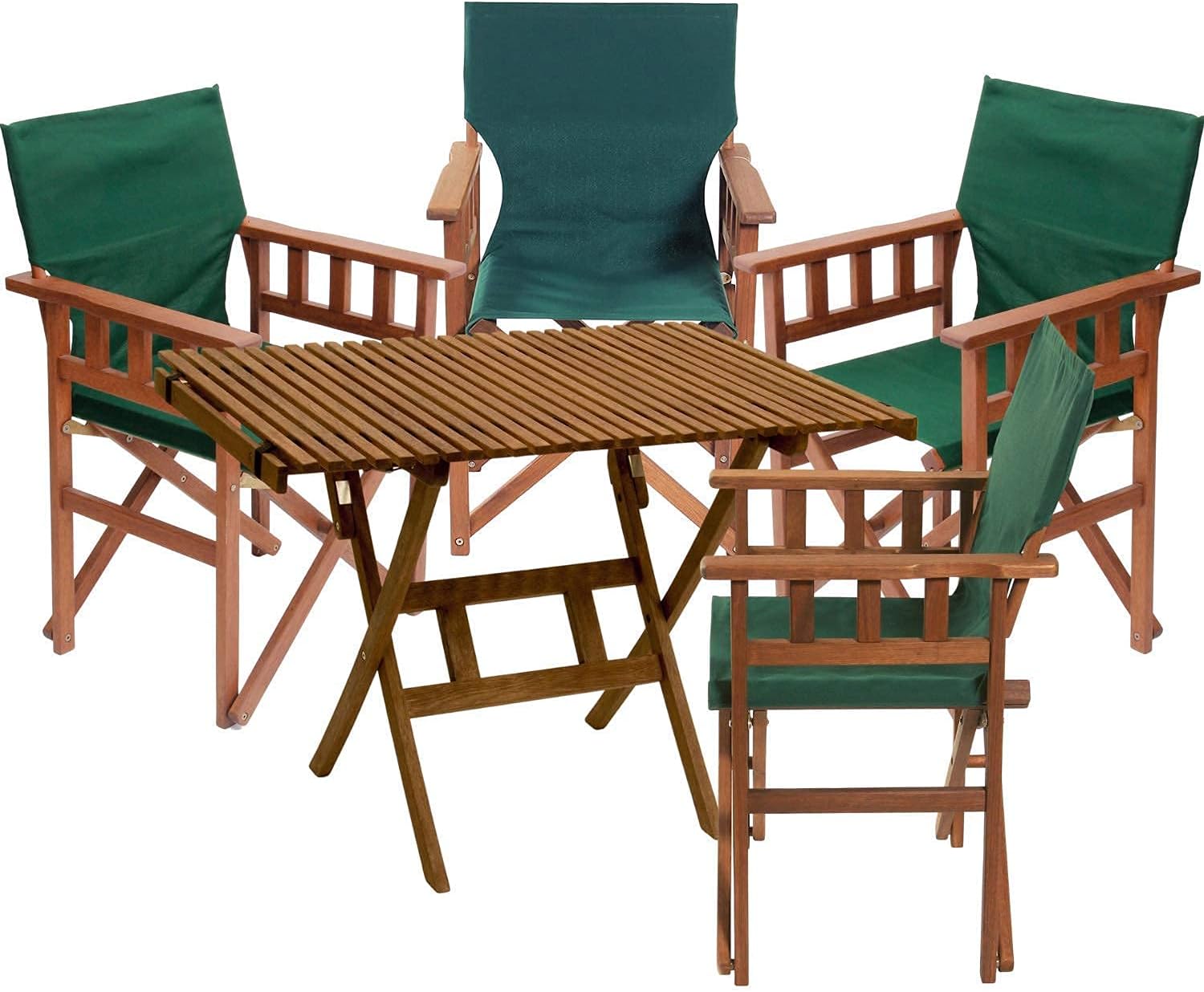 BYER OF MAINE, Pangean Campaign Bundle, Roll Top Table and Campaign Chairs, Green