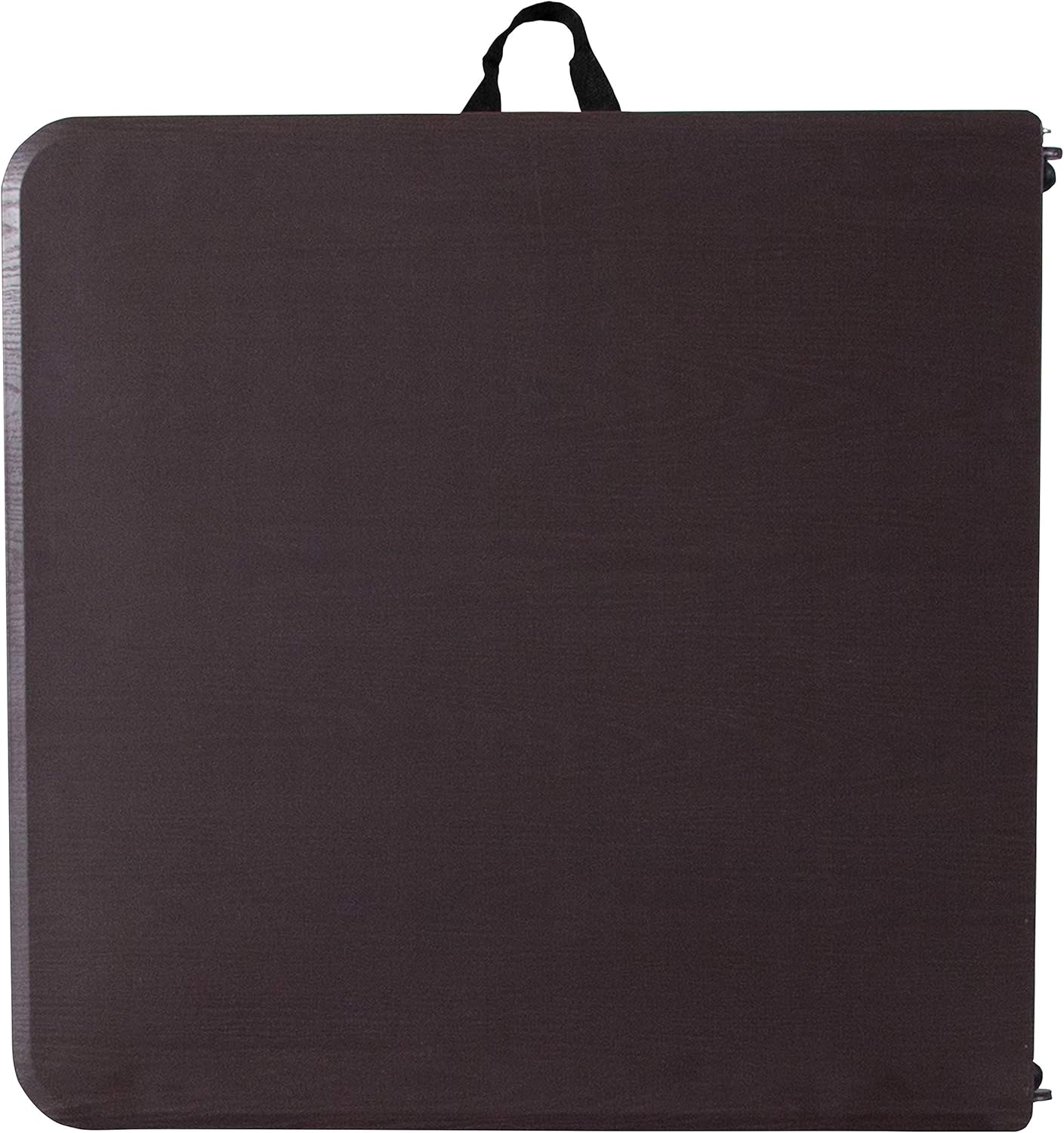 BizChair 4-Foot Height Adjustable Bi-Fold Brown Plastic Folding Table with Handle