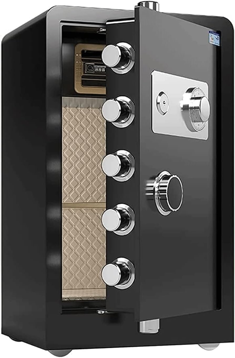Safe Box,Safe Safe Box Security Safe Box Digital Cabinet Safe Fireproof Safe,Mechanical Code Lock Key Safety Cabinet,Large Home Business Office File Storage Box,Anti-Theft Security ()