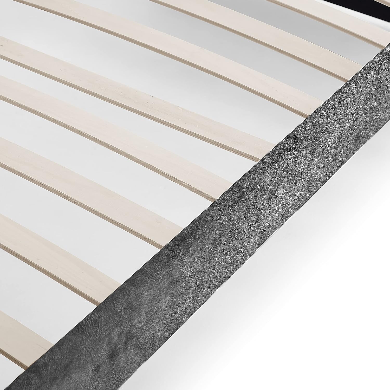 Flieks Twin Upholstered Daybed with Trundle, Solid Wood Upholstered Tufted Sofa Bed Frame with Button Tufted and Nailtrim on Arms, No Box Spring Needed, Grey