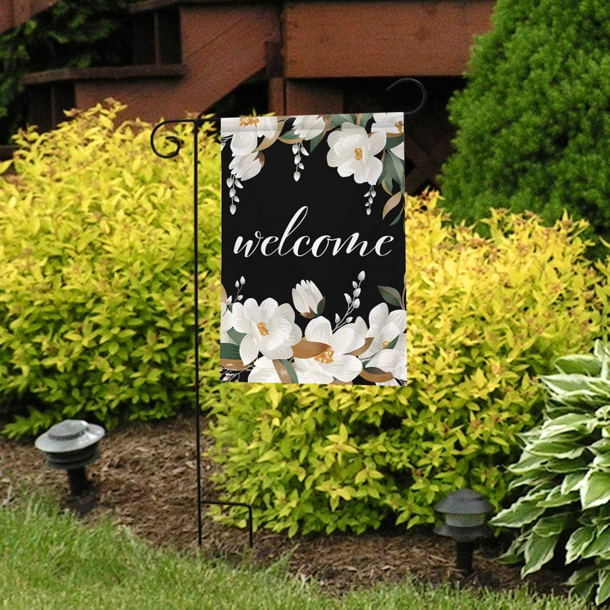 White Magnolias Spring Garden Flag Welcome Flowers 12.5